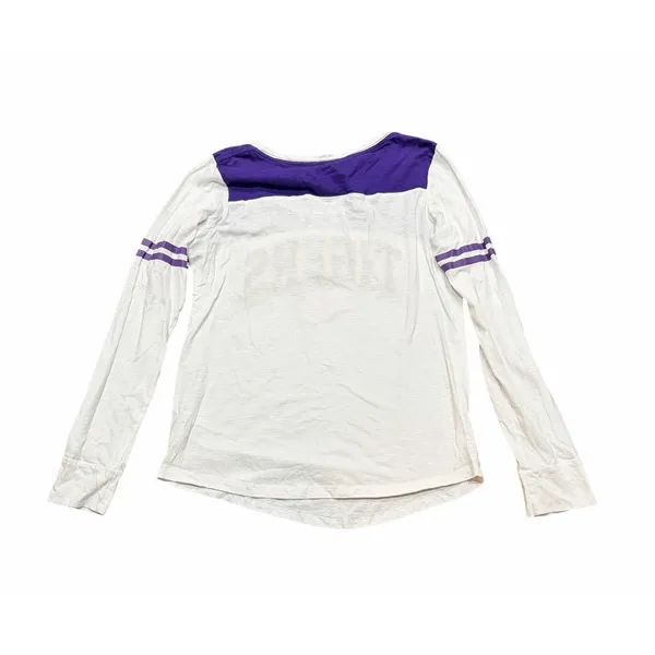 5th & Ocean LSU Tigers Raised Lettering Long Sleeve Knit Top Women's Size L - Image 2