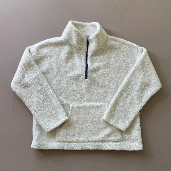 J.Crew Sherpa popover Quarter Zip jacket - Image 4