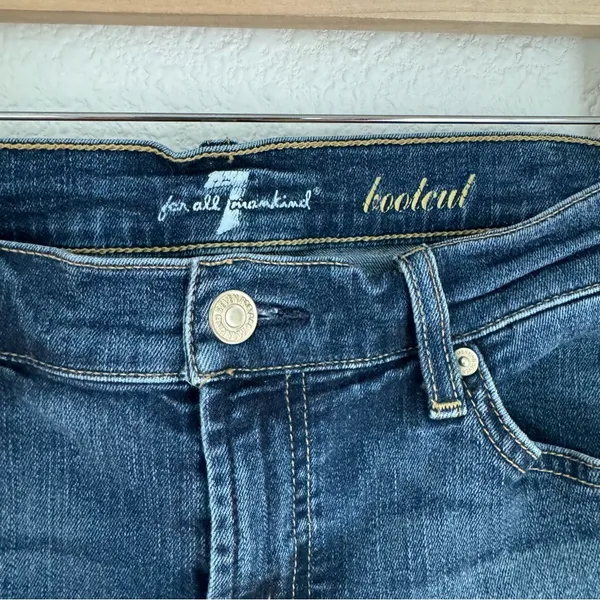 7 For All Mankind Womens Jeans Size 29 Blue Denim Bootcut Medium Dark Wash - Image 3