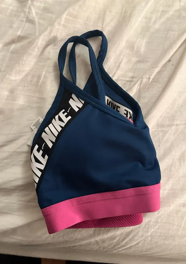 Nike blue and pink sports bra - Image 2