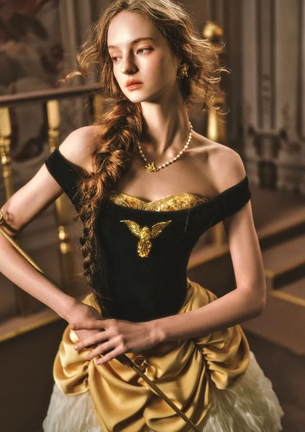 NEW LaceMade Golden Eagle Goddess Corset Top Size XL - Image 8