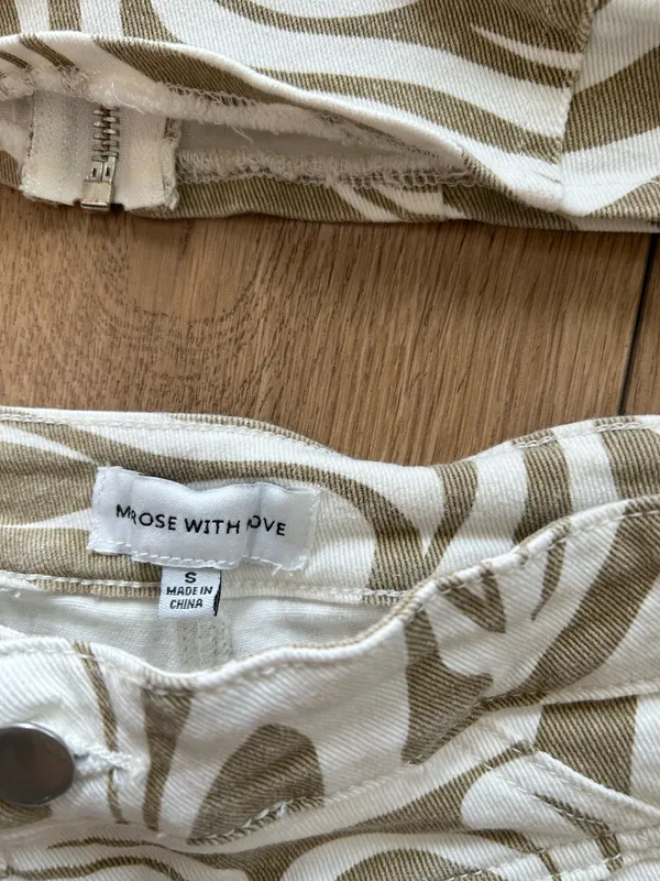 Neutral Swirl Print High-Waist Wide Leg Pant Set - Image 7