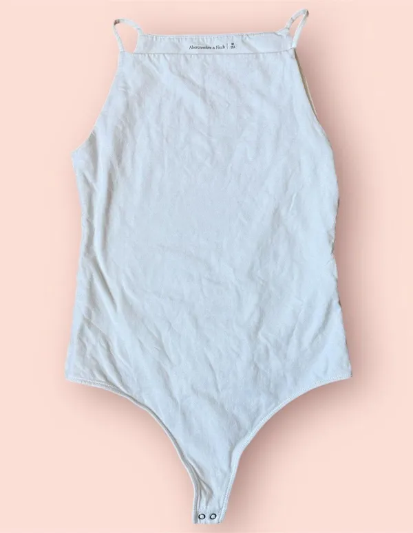 Abercrombie & Fitch White Bodysuit Size Medium - Image 2