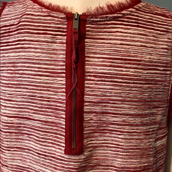 ANTHROPOLOGIE Vanessa Virginia Indira Red Striped Sleeveless Shirt Top - Image 6