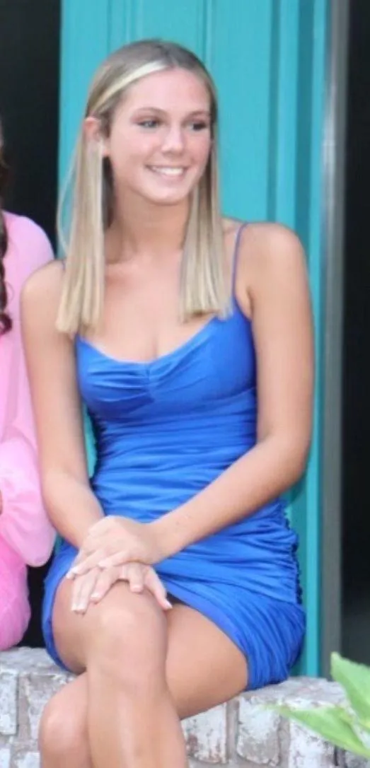 Short Formal Dress Blue - Image 2