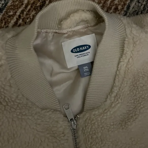 Old Navy Tan Teddy Jacket - Image 4
