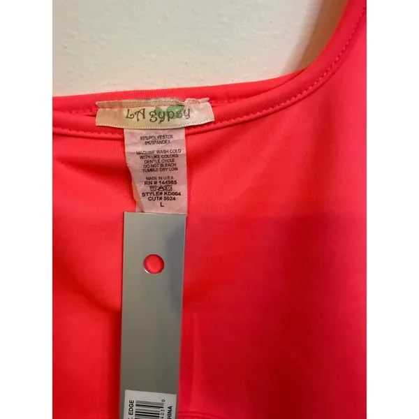 LA Gypsy Pink Cutout Bodycon Mini Dress - Womens L - EUC Made in USA KD004 - Image 3