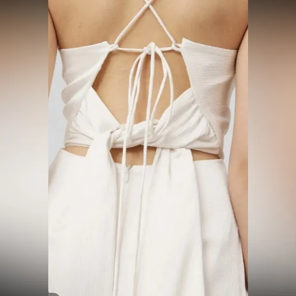NWT Keepsake the label‎ Shine mini dress oyster white size extra small - Image 4