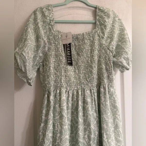 Mikarose ‘The Drew’ Maxi Small Floral Maxi Dress - size XL - Image 5