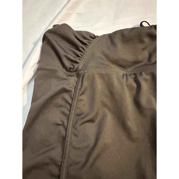 Athleta XL Brown Ruched Active Skort With Built-In Shorts &‎ Side Slits - Image 3