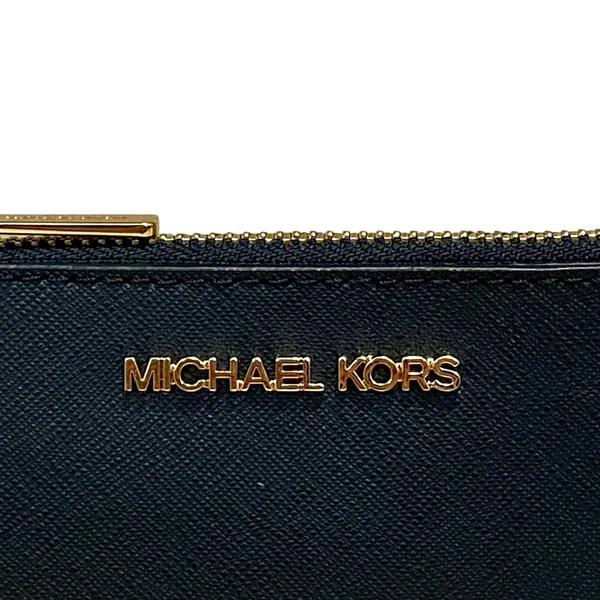 NEW Michael Kors Jet Set Travel Black Zip Card Coin Purse Pouch Wallet OS - Image 2
