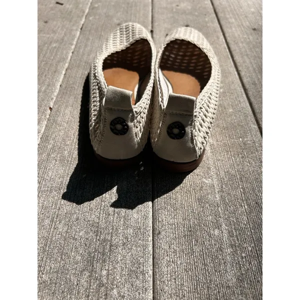 Blowfish Malibu Womens Woven Ballet Flats Bardot Beige Slip On Shoes Size 39/8.5 - Image 6
