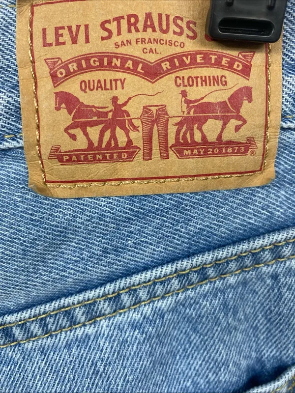 Levis '94 Baggy Wide Leg BarrelJeans Womens 26 Blue Medium Wash Denim - Image 4