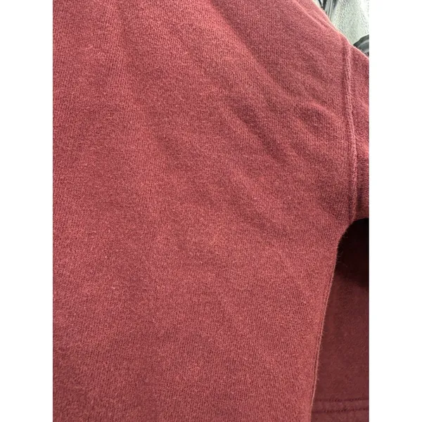 Free People Mock Neck Poncho‎ Sweatshirt Womens S Burgundy Oversized OB533959 - Image 9