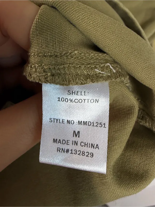 Miou Muse Sz M Olive Utility Romper Cotton Military Safari Short Sleeve - Image 11