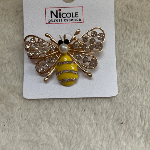 Rhinestone & Enamel Bee Yellow - Image 2