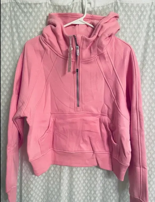 Half zip hoodie Pink Size M - Image 2