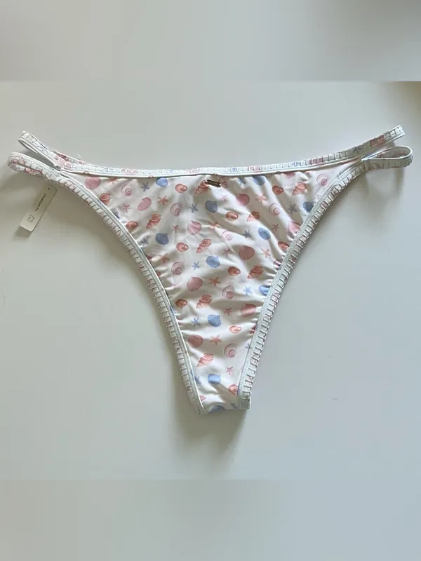 {Hollister} Brand New High-leg Embroidered Strappy Cheekiest Bikini Bottoms - Image 6