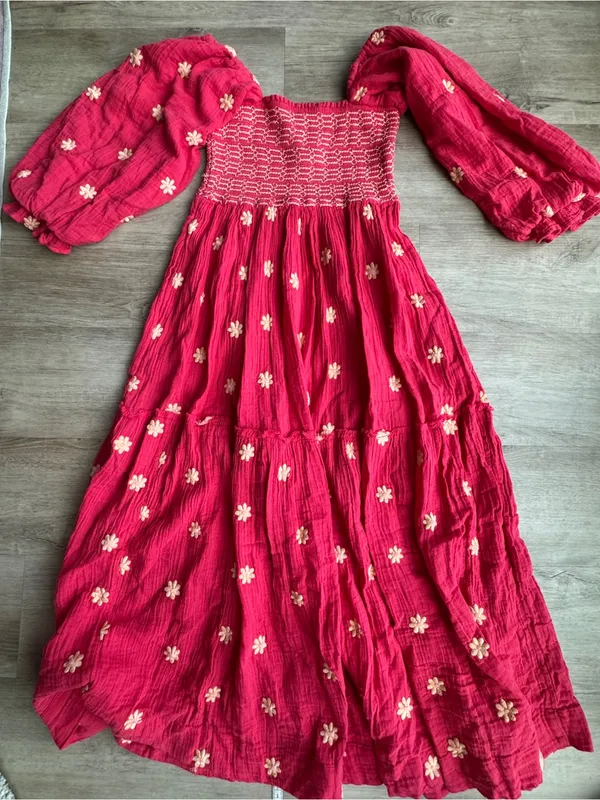Free People Dahlia Maxi Dress Watermelon Wedge Xs - Image 2