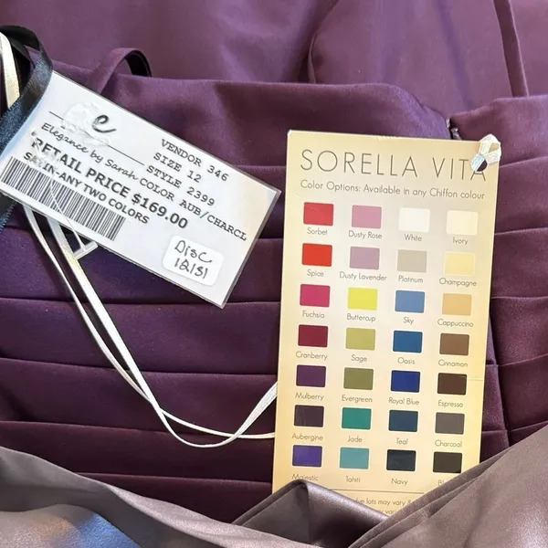 Sorella Vita NWT Cocktail Dress Style 2399 Women’s Size: 12 Color: Aubergine - Image 13