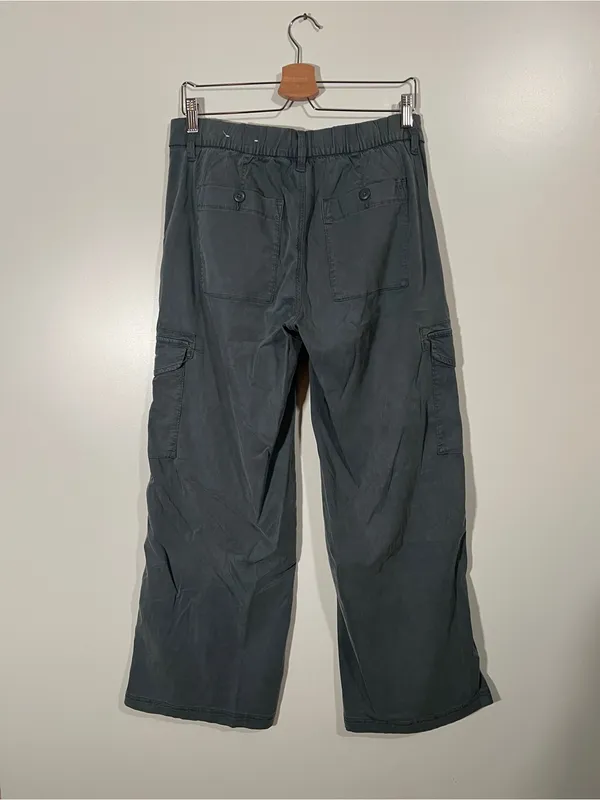 AE Baggy Wide Leg Cargo Pants in Blue Gray Size 4 Mid Rise - Image 6