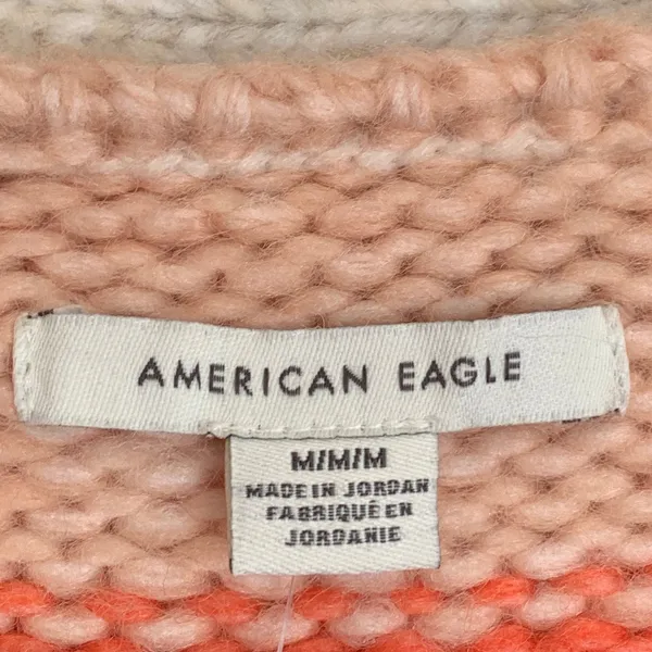 NWT American Eagle Colorblock Striped Wool Blend Knit‎ Cardigan in Cream - Image 5