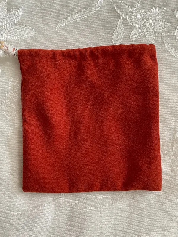 Anthropologie Jewelry Dust Gift Bag Drawstring Faux Suede 5" Secrets Sunshine - Image 3