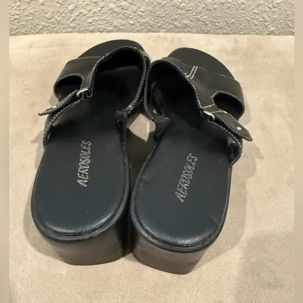 Aerosoles Black Slide Sandals Size 10M‎ - Image 3