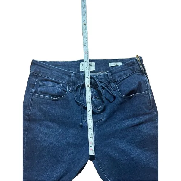 Frame Le Bell Lace‎ Up Jean In Hayworth High Waist Cropped Flare Jeans Sz 27 - Image 8