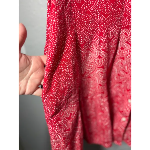 Universal Threads Women's Red Babydoll Mini Dress Linen Blend XL - Image 4