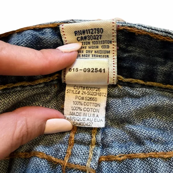 Y2K True Religion Johnny Super T World Tour Low Rise Jeans USA 30 - Image 9