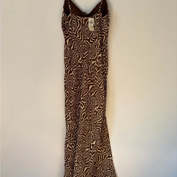 Abercrombie & Fitch Brown Abstract Maxi Dress - Image 2