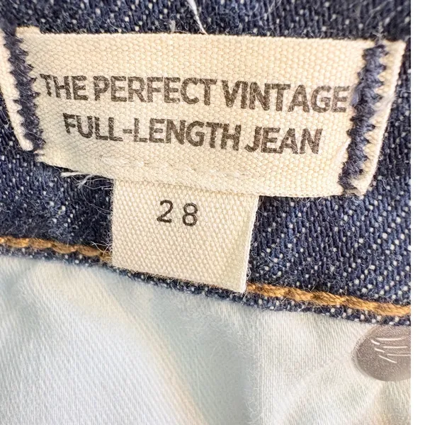 Madewell The Perfect Vintage Full-Length‎ Jean Dark Indigo High Rise 28 NA916 - Image 5