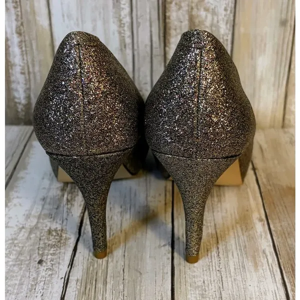 Madden Girl Gold Glitter Pumps Size 9‎ - Image 3