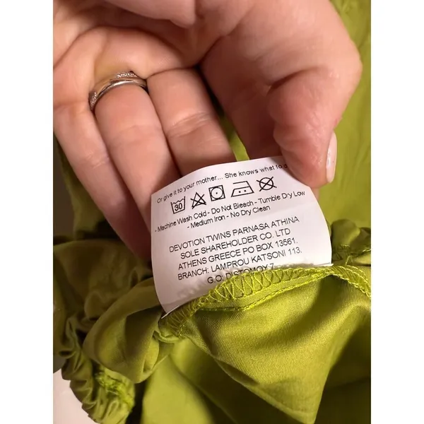 NWT Devotion Twins Ianthi Top in Dark Lime Sz. S - Image 7