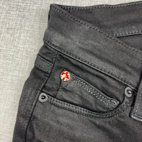 Hudson Jeans Womens 23 Black Low Rise Skinny Stretch Denim 5-Pocket Made USA - Image 2