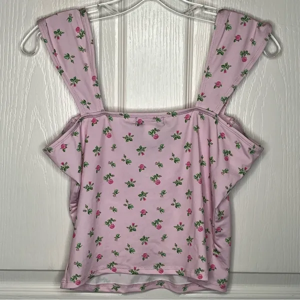Hot Topic Sweet Society Pink Roses Top Size L Tank Top Cropped - Image 7