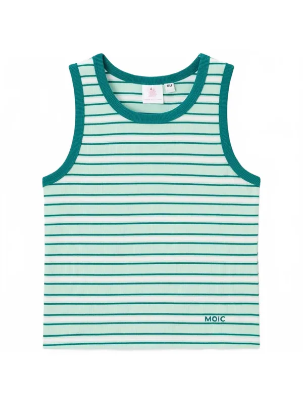 Uniqlo GU Cotton Multi-Striped Tank Top Museum of Ice Cream NWT Small - Image 2