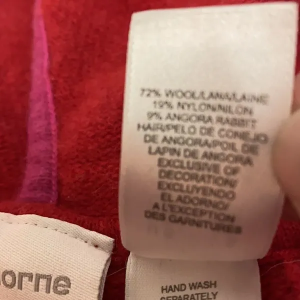 Liz Claiborne Collection‎ Red with Embroidered Snowflakes Wool - Image 7