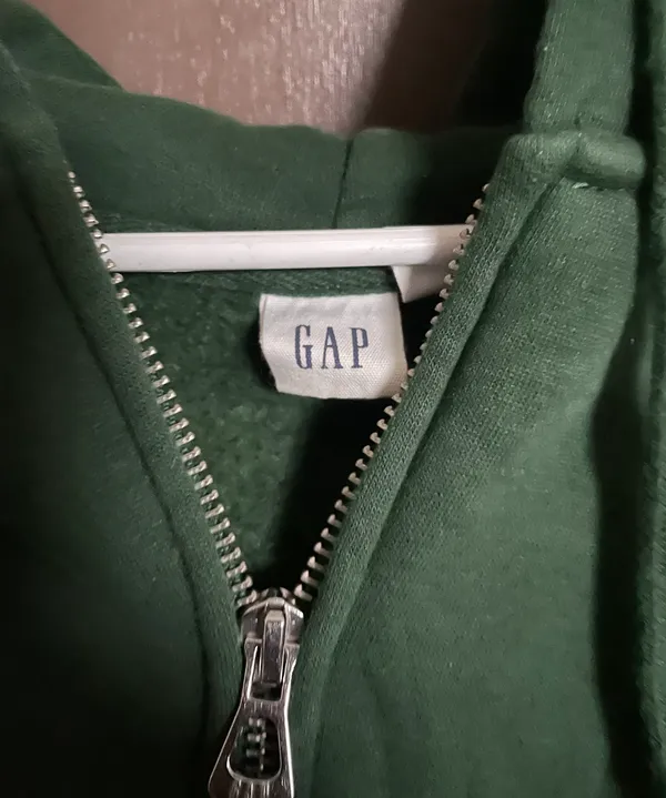 Gap Cropped Zip Up Hoodie - Image 2