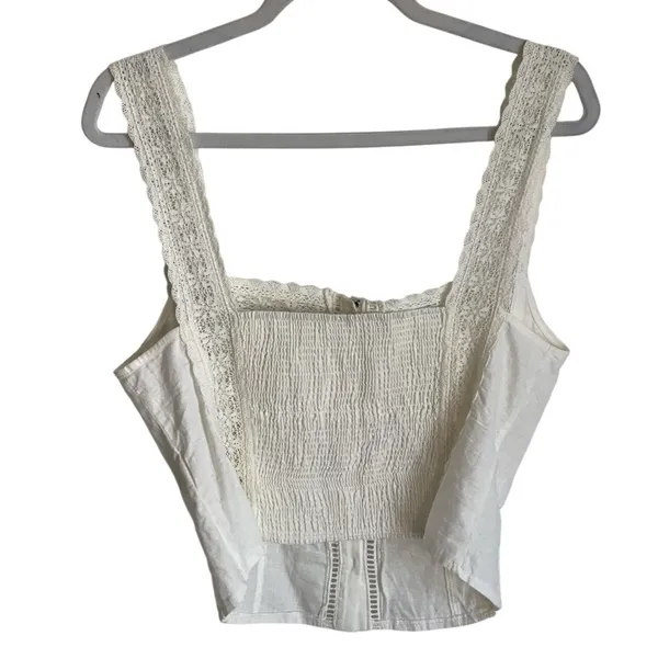 Free People Maggie Lace Tank Top size large - Image 3