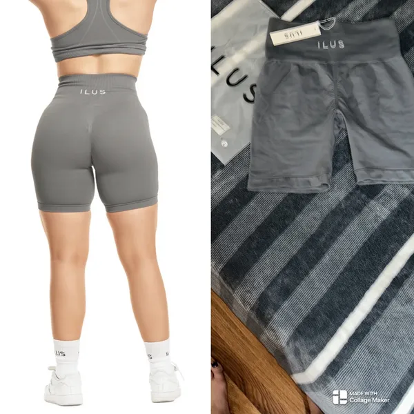 ILUS Seamlux Intensify Athletic shorts Large NWT Gray - Image 2