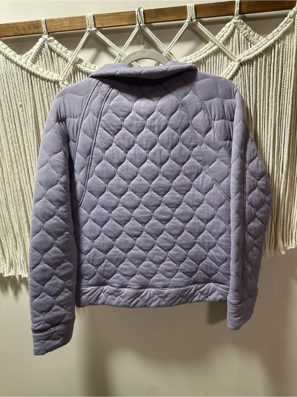 Avalanche Quilted Half-Zip Pullover in Light Lavender - Image 2