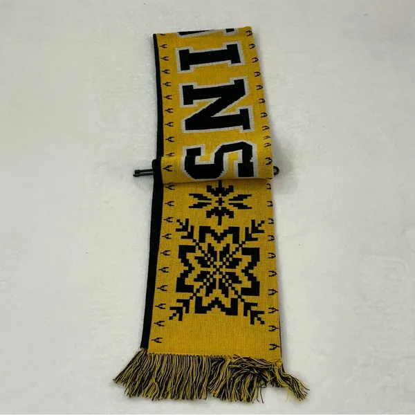 Boston Bruins NHL Hockey Reebok Team Logo Acrylic Winter Scarf Scarve Unisex - Image 2