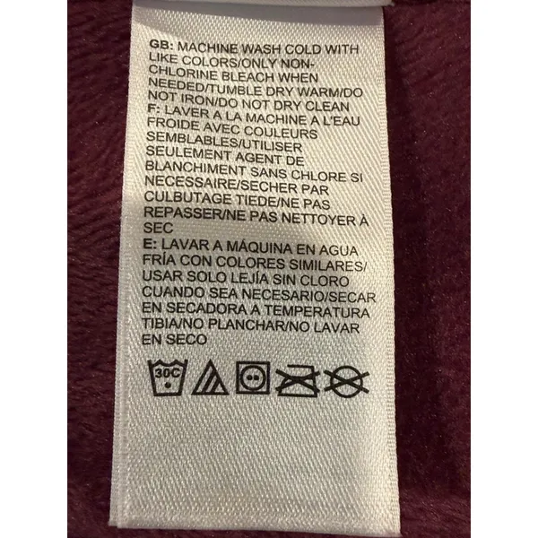The North Face Womens Large Hoodie Full Zip Burgundy Fleece Jacket NF0A3ME2 - Image 11
