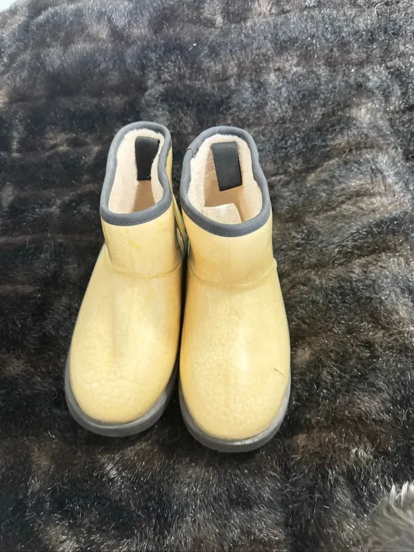 Women’s UGG Classic Clear Mini Waterproof Transparent Boots Yellow 4 - Image 2