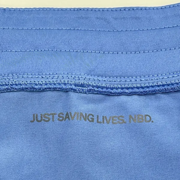 FIGS Zamora Jogger Scrub‎ Pants Women Medium Blue Stretch Minimal Healthcare - Image 11