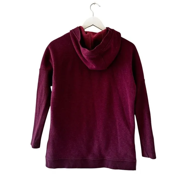 UGG Trendy Burgundy Long Sleeves Front Zip Up High Low Sweatshirt SZ XS # 2365 - Image 5