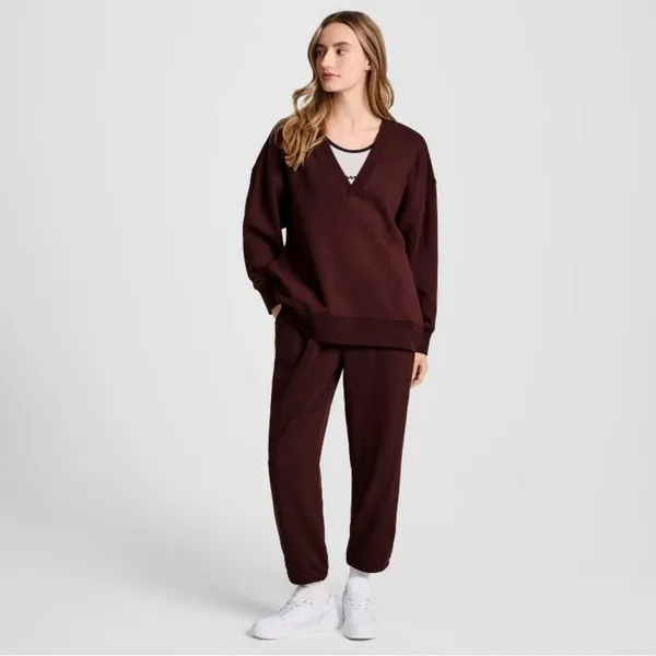 Champion Women’s Long Sleeve V-Neck French Terry Pullover Size Small - Image 3