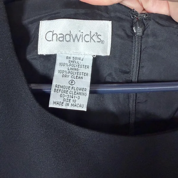 Chadwicks Womens Black Empire Waist Long Sleeve Maxi Dress Size 10 - Image 6
